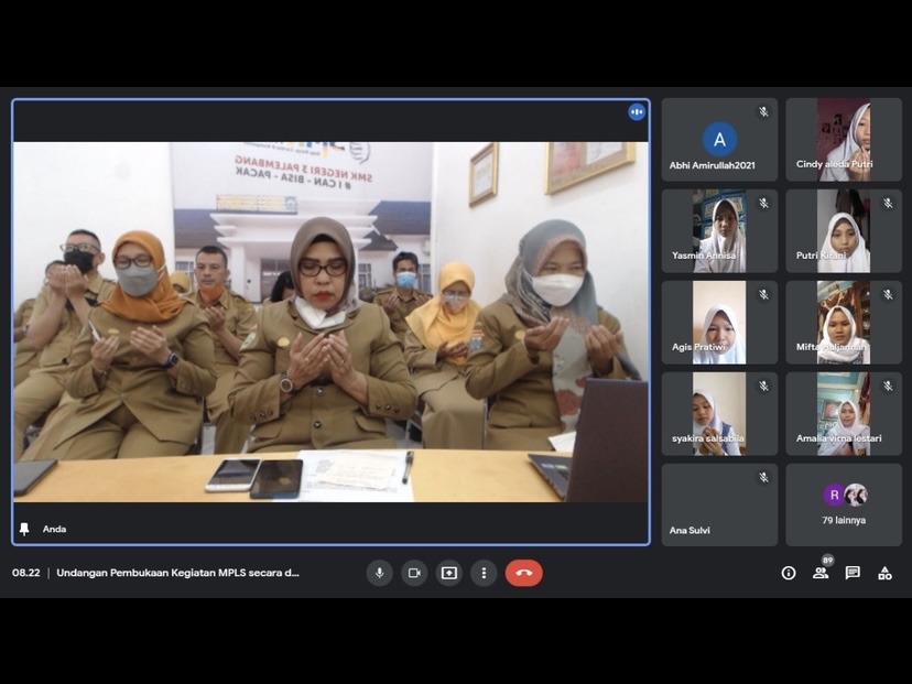 Masa Pengenalan Lingkungan Sekolah (MPLS) SMK Negeri 3 Palembang Tahun Pelajaran 2021/2022 secara Daring